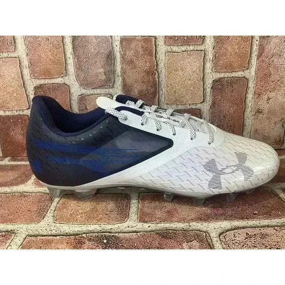 Under Armour Blur Lux MC Mens Sz 13.5 Football Cleats Navy/White 3023190-401 NEW main image 8